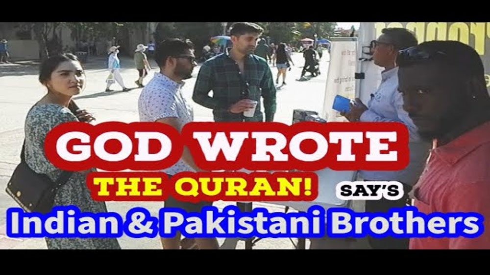 God wrote the Quran!  Says Indian & Pakistani Brothers/ BALBOA PARK